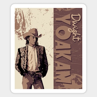 Dwight Yoakam // Brown Vintage Magnet